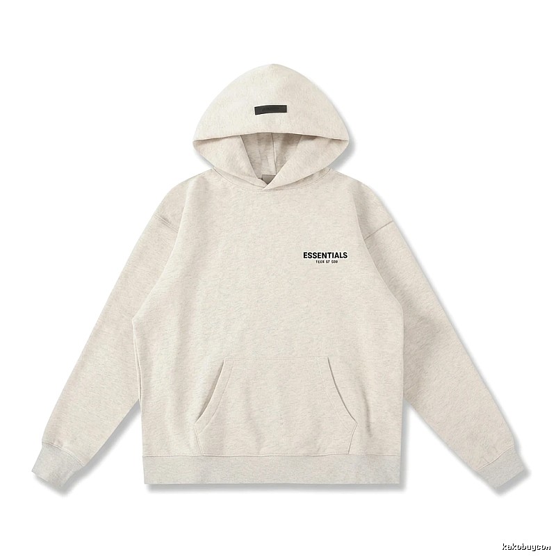 ESSENTIALS minimalist light beige hoodie