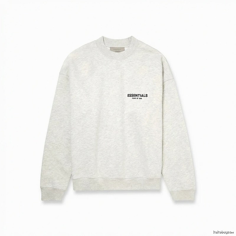 ESSENTIALS minimalist light gray sweatshirt