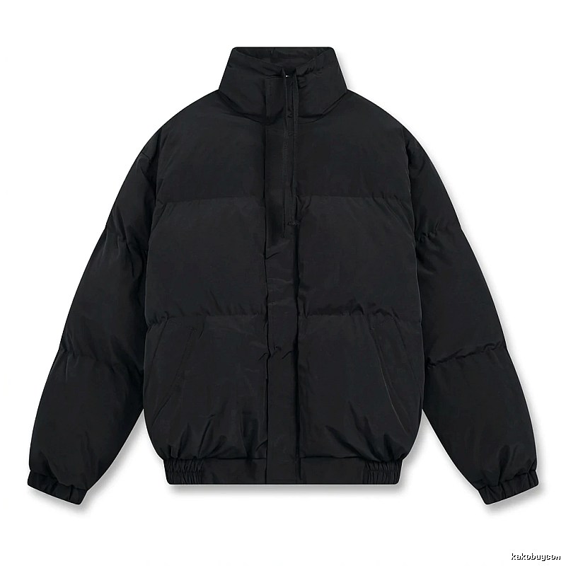 ESSENTIALS minimalist style black cotton-padded jacket