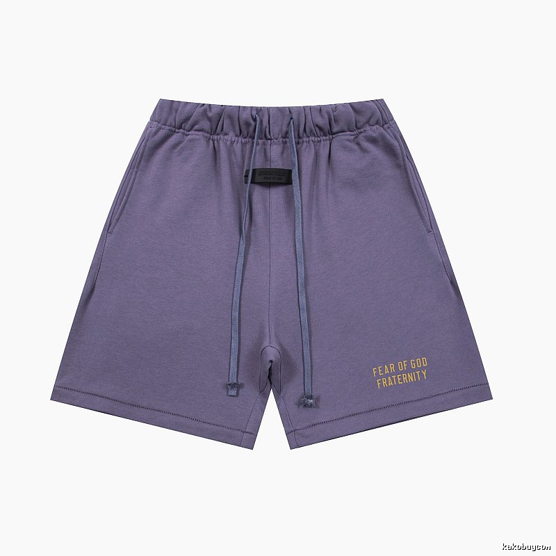 ESSENTIALS minimalist style light purple shorts