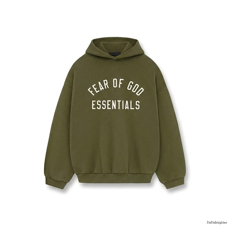 ESSENTIALS minimalist style olive green sweatshirt