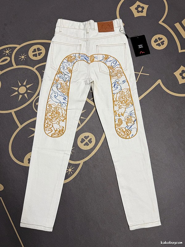 Evisu Ornate Graphic Jeans Style Edit in White