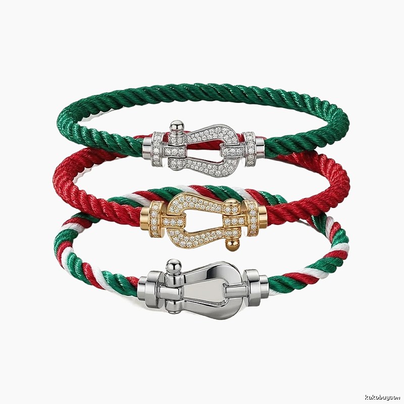 Fred Classic Red and Green Rope Bracelet