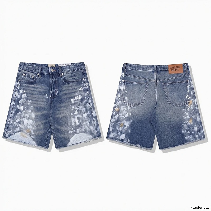 Gallery Dept denim graffiti-style shorts