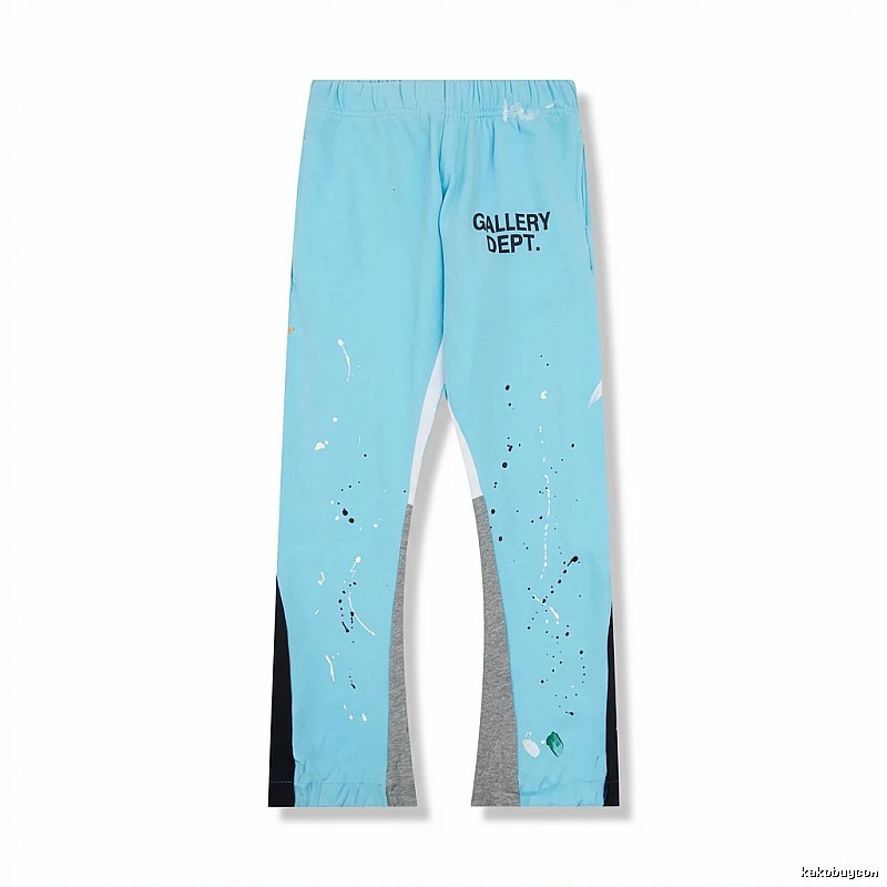 Gallery Dept graffiti-style light blue trousers