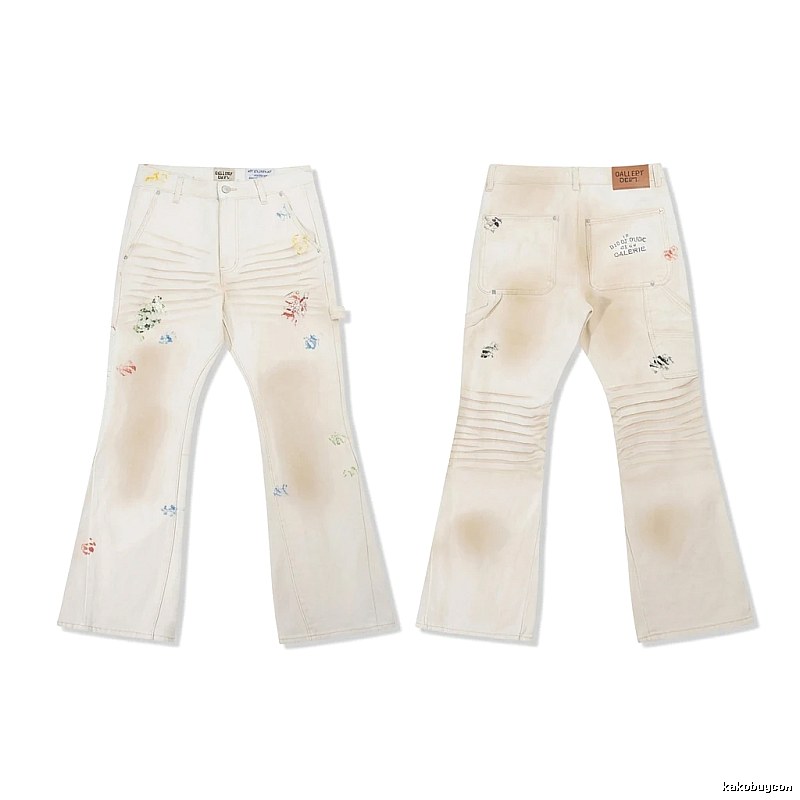 Gallery Dept graffiti-style white jeans