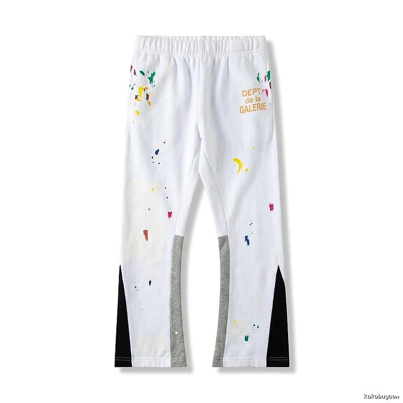 Gallery Dept Graffiti Style White Long Trousers