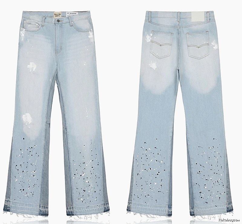 Gallery Dept Ripped Denim Blue Long Pants