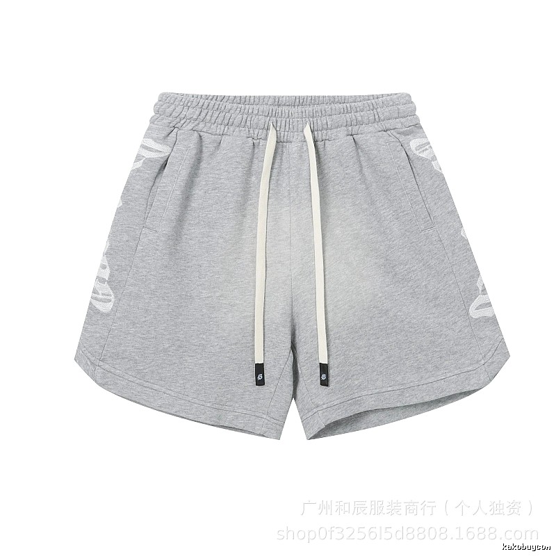 Godspeed Print Street Style Light Gray Casual Shorts
