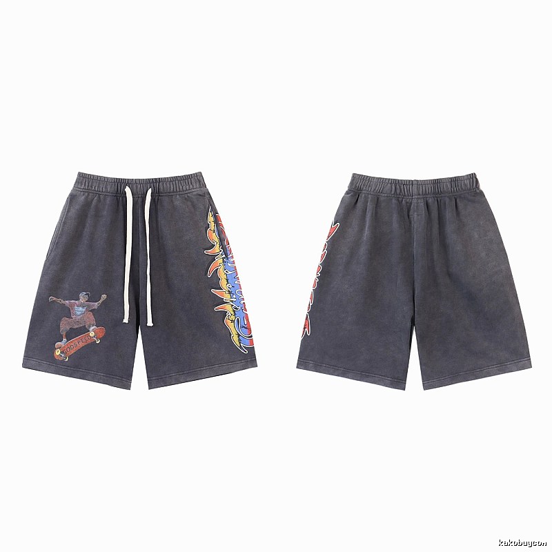 Godspeed Skate Series Street Style Distressed Grey Shorts