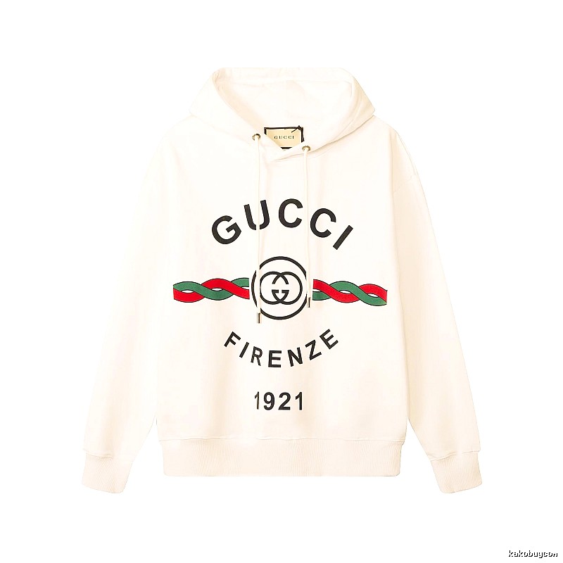 Gucci Hoodie with Cream Hoodie with Gucci Firenze