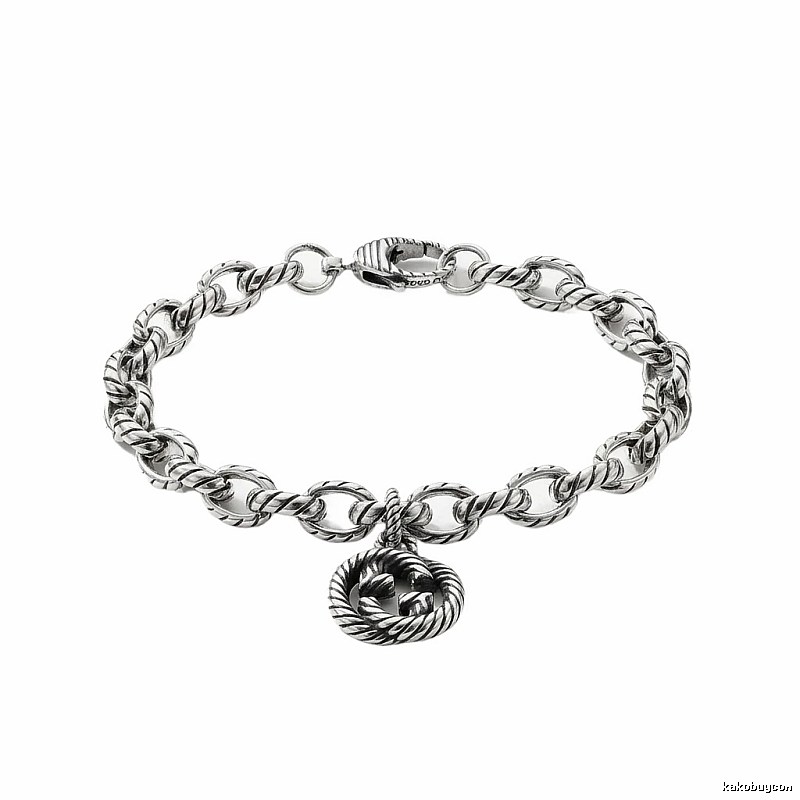 Gucci retro-style silver bracelet
