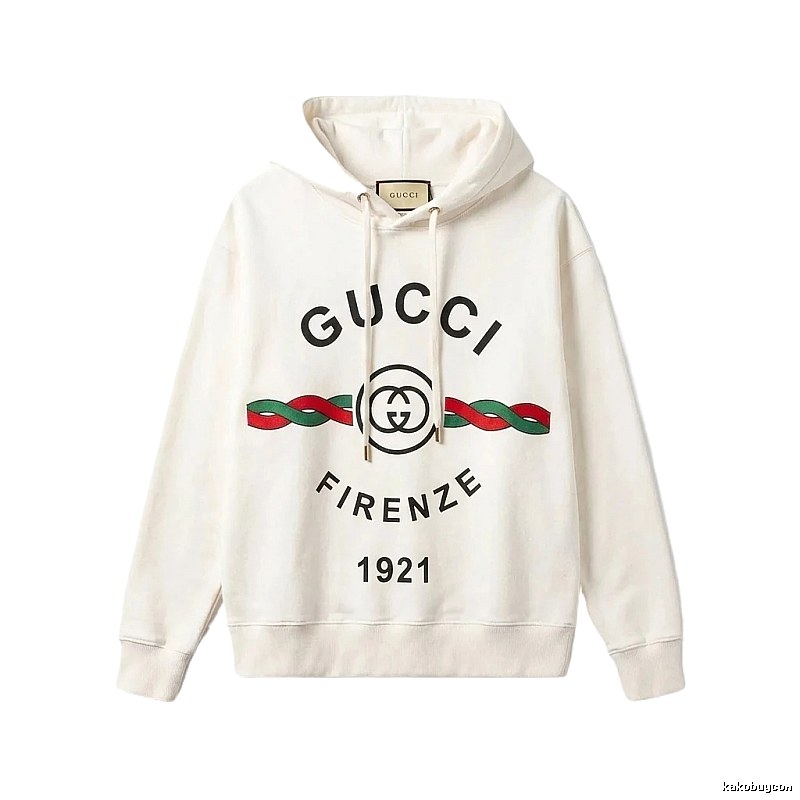 Gucci retro-style white hoodie