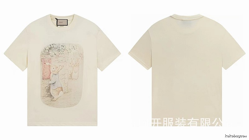 Gucci x Peter Rabbit Co-branded Vintage-style Off-white T-Shirt