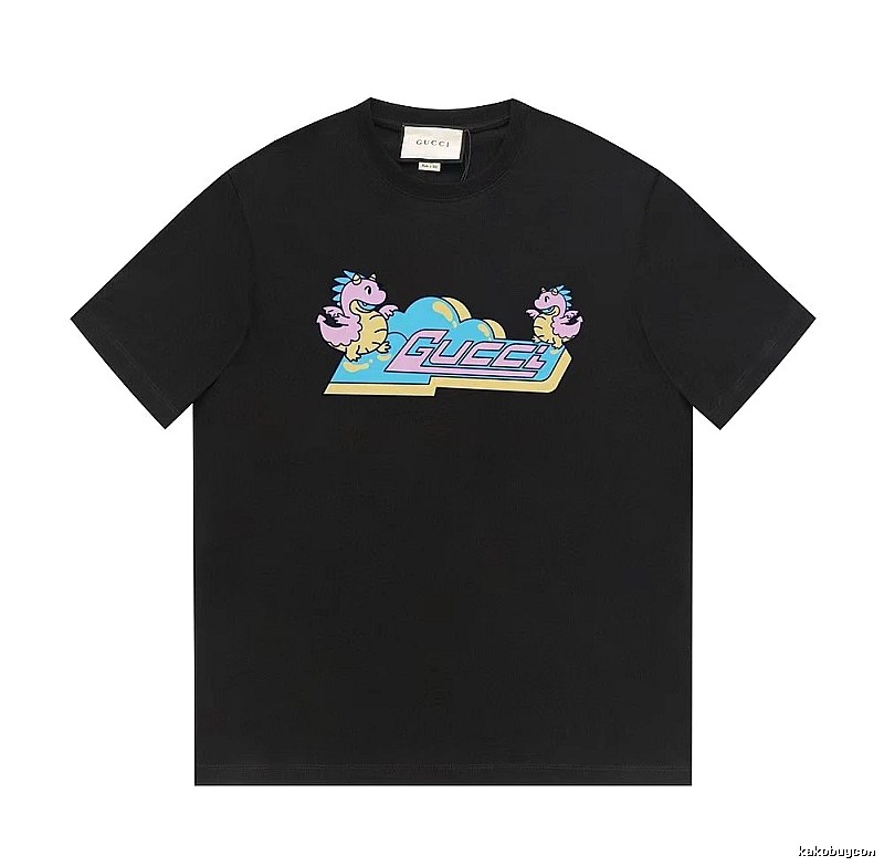Gucci Year of the Dragon Collection Cartoon Style Black T-Shirt
