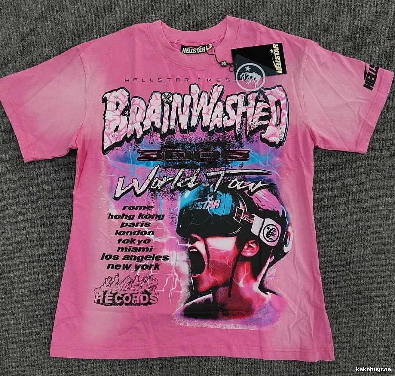 Hellstar Brainwashing Tour Vintage Pink T-Shirt