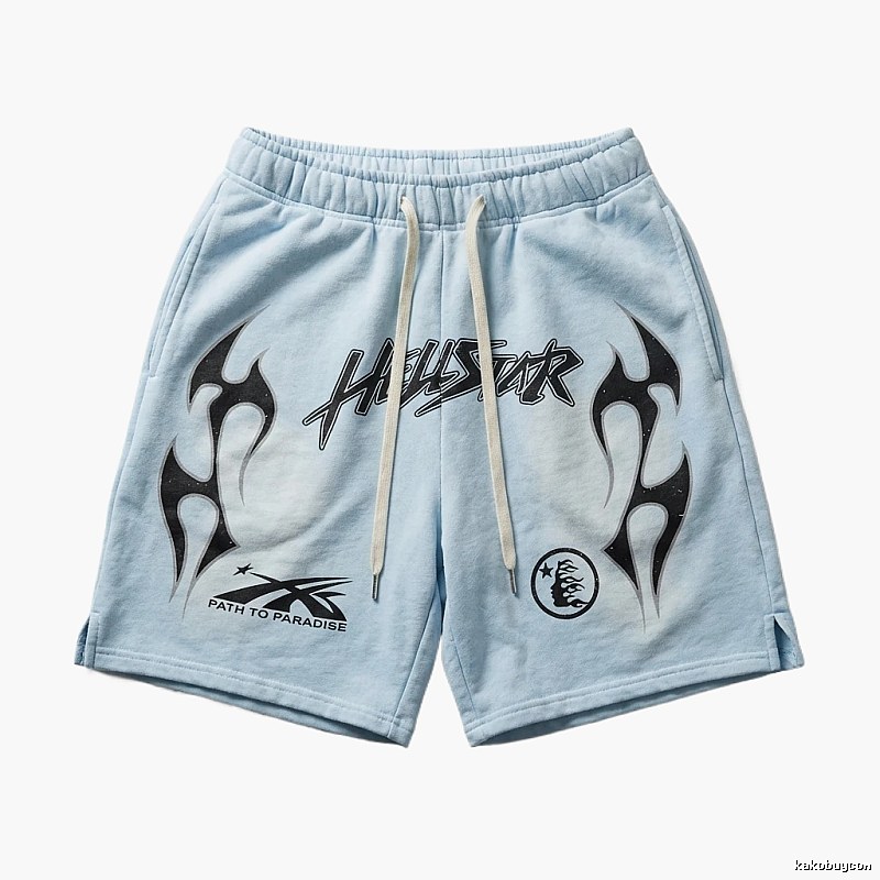 Hellstar dark style light blue shorts