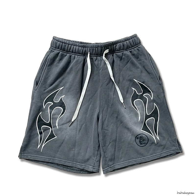 Hellstar Flame Wind Grey Shorts