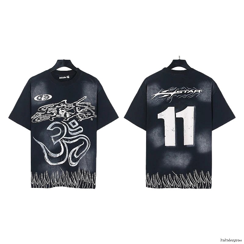 Hellstar No.11 Printed Street Style Black T-Shirt