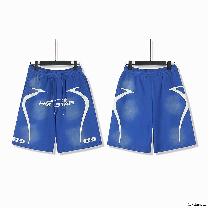 Hellstar trendy brand sporty blue shorts
