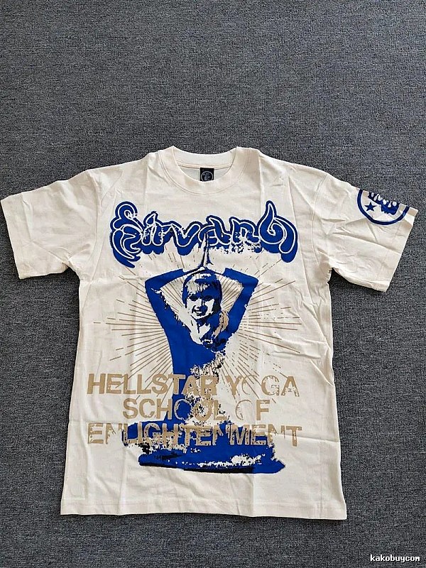 Hellstar Yoga Collection Vintage Style Off-white T-Shirt