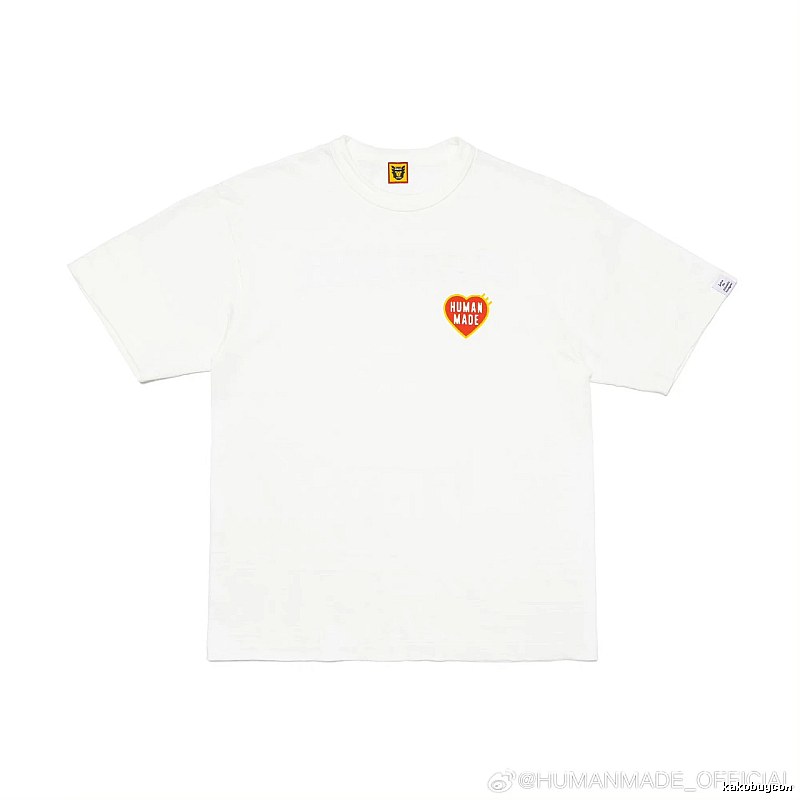HUMAN MADE Heart Print Japanese Streetwear White T-Shirt