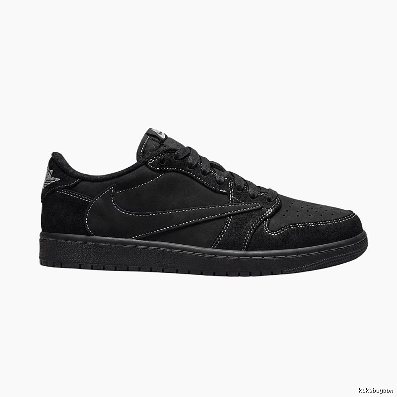 Jordan AJ1 simple style black shoes