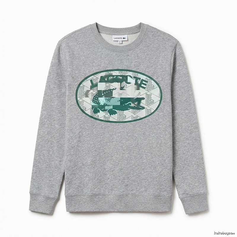 Lacoste retro-style grey sweatshirt