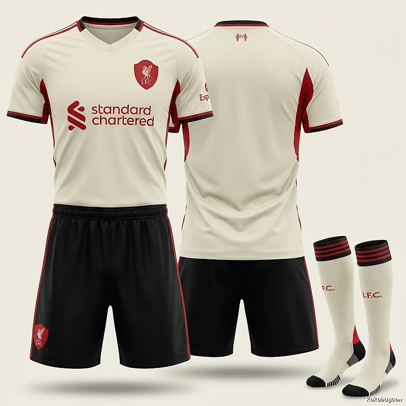 LFC retro-style white and red jersey