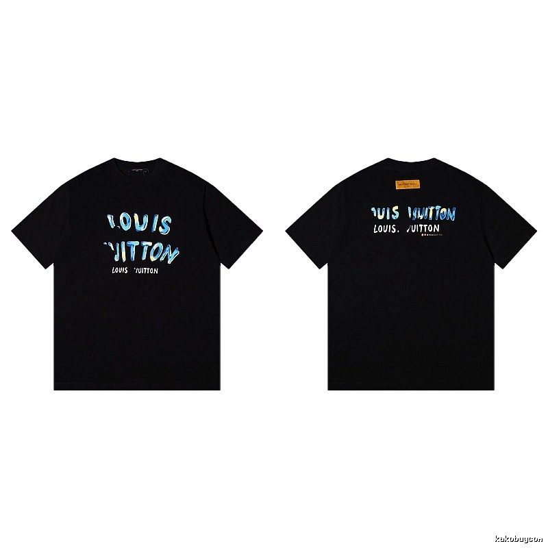 Louis Vuitton Graffiti Trendy Cool Style Black T-shirt