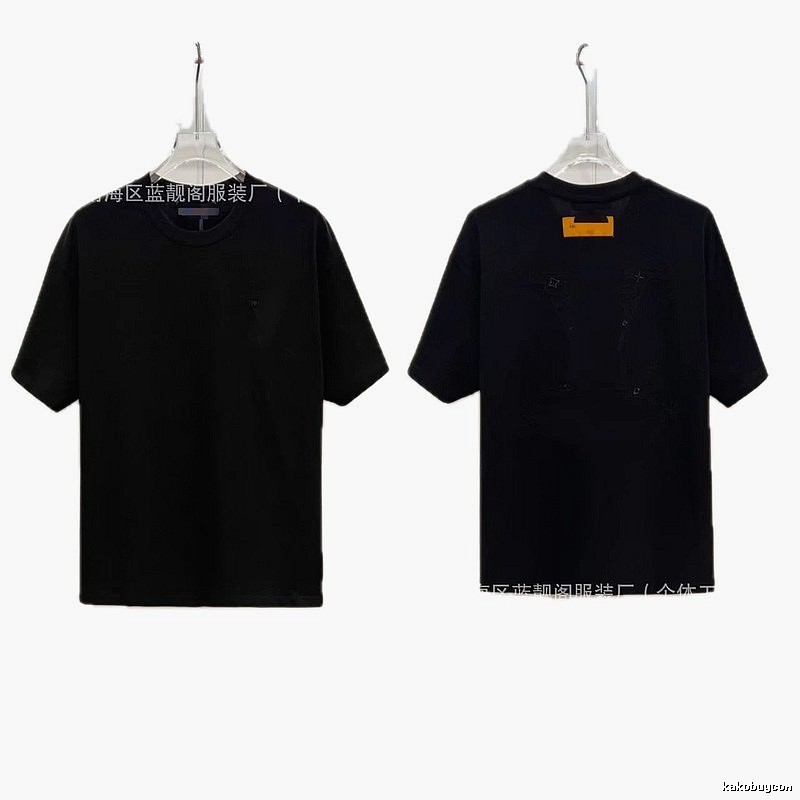 Louis Vuitton Monogram Trendy Cool Style Black Short-sleeve T-shirt