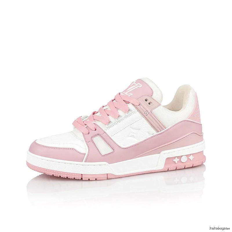 Louis Vuitton pink and white fashionable sports shoes