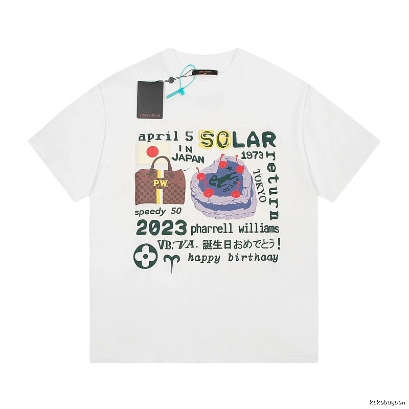 LV Solar Series Retro Style White T-shirt