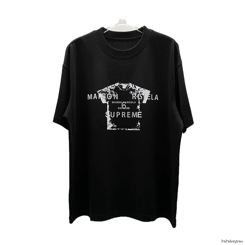 Maison Margiela Co-branded Street-style Black T-Shirt