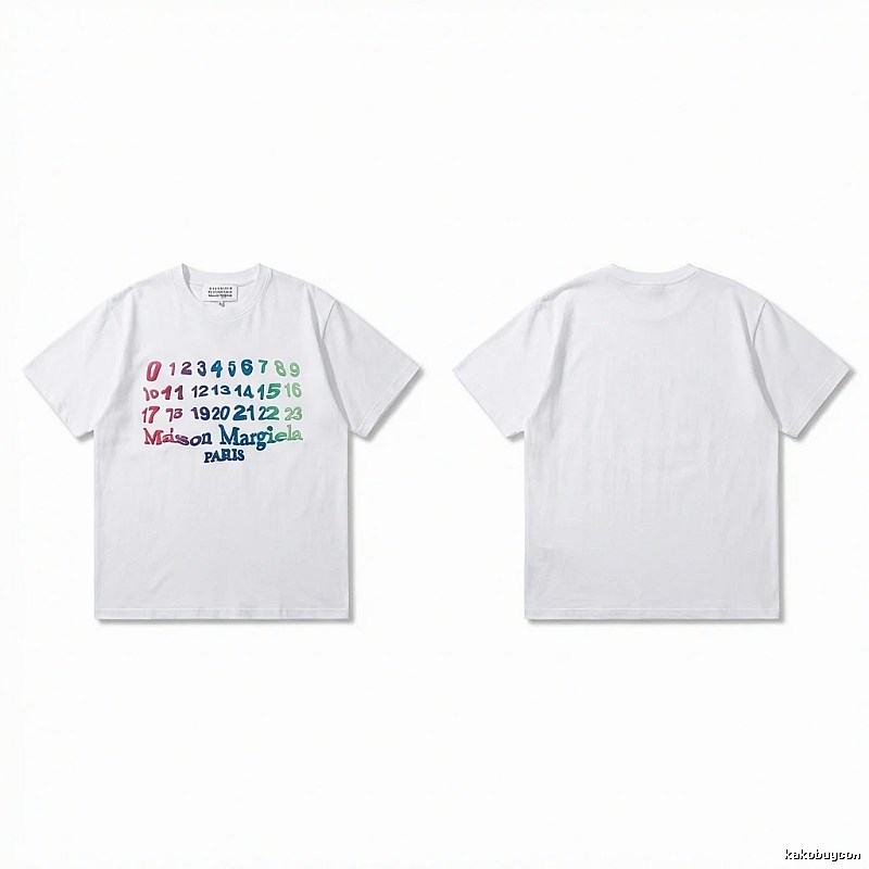 Maison Margiela digital-style white T-shirt