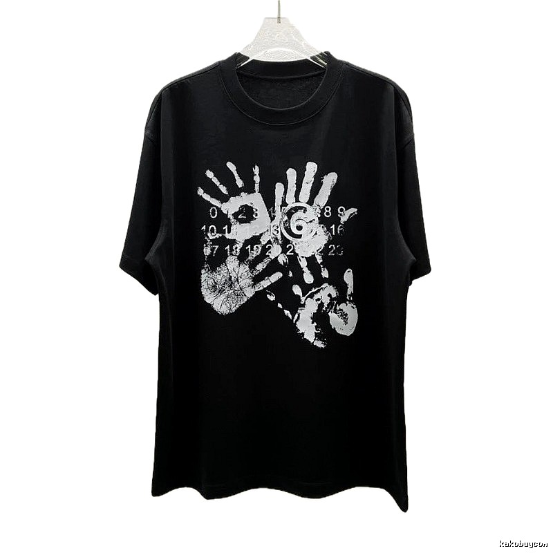 Maison Margiela MM6 Street Style Black T-Shirt