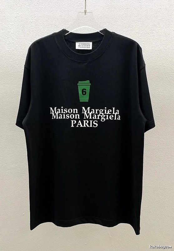 Maison Margiela No.6 Printed Street Style Black T-Shirt