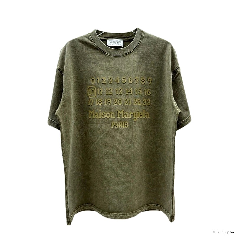 Maison Margiela Number Vintage Military Green Short-sleeve T-shirt