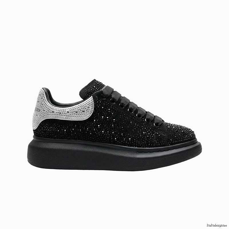 McQueen Thick-soled Trendy and Cool Black Shoes