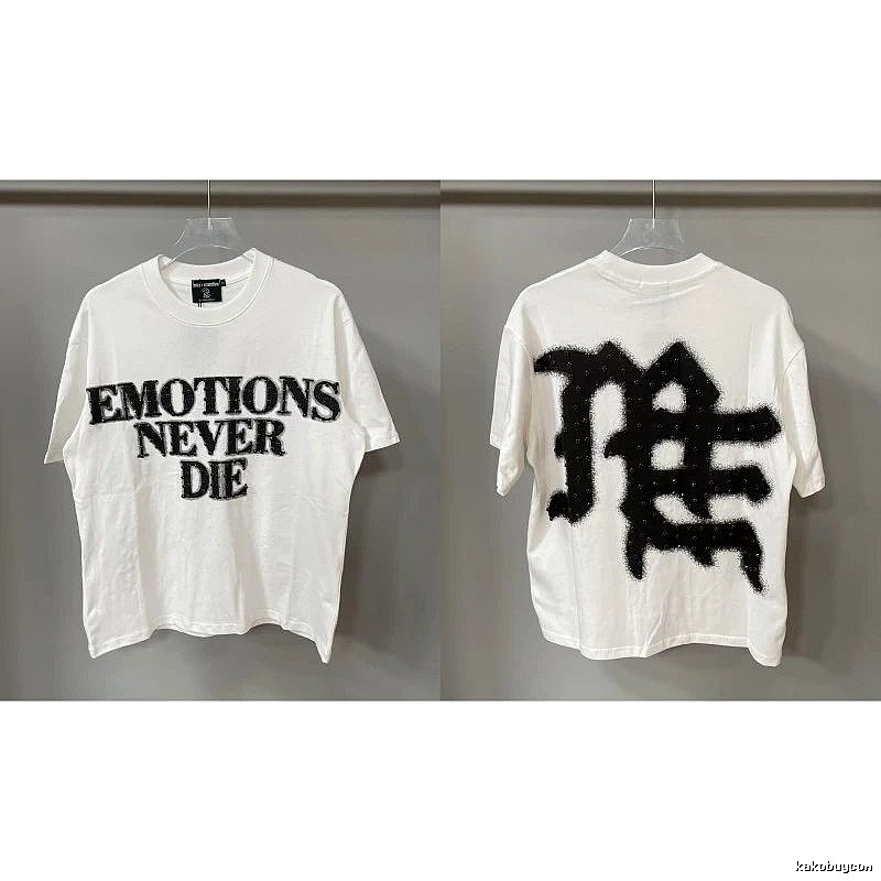 Mixed Emotion Graffiti Street Style White T-Shirt