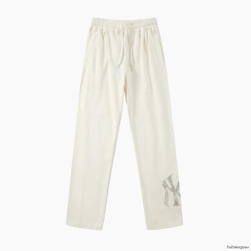 MLB casual style white long trousers