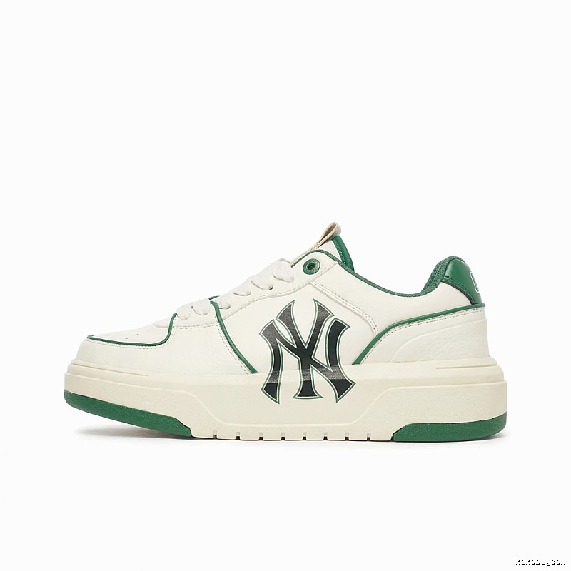 MLB NY Series Retro White and Green Canvas Shoes