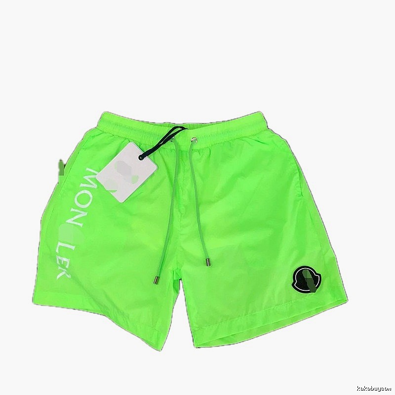 Moncler Beach Collection Casual Style Fluorescent Green Shorts