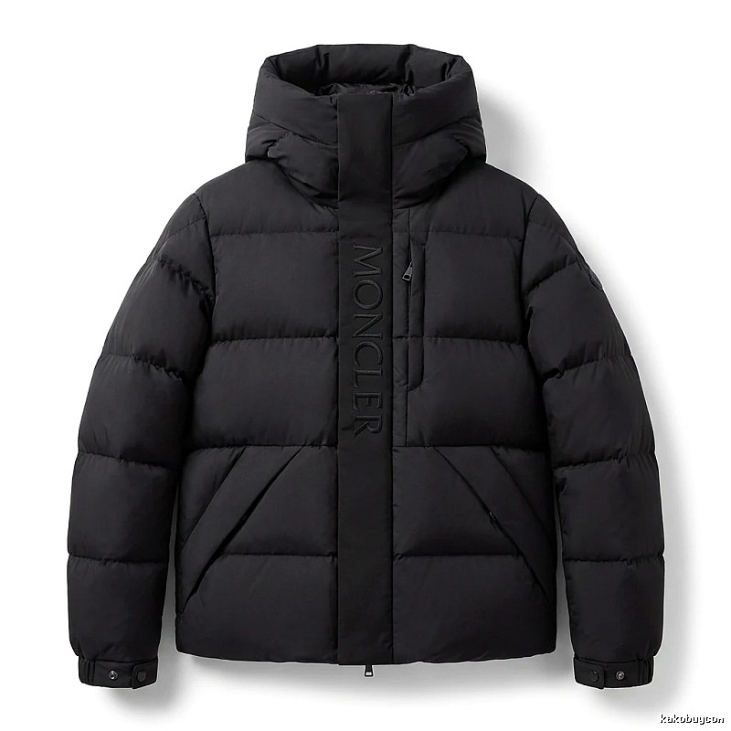 Moncler black minimalist style down jacket
