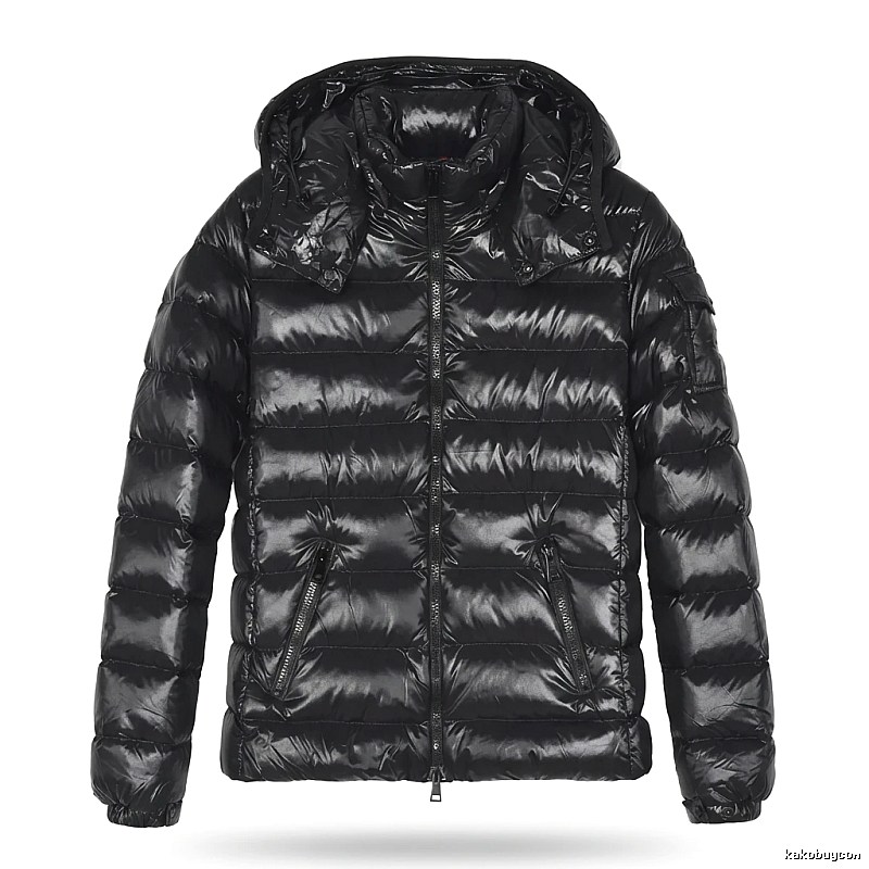 Moncler black shiny down jacket