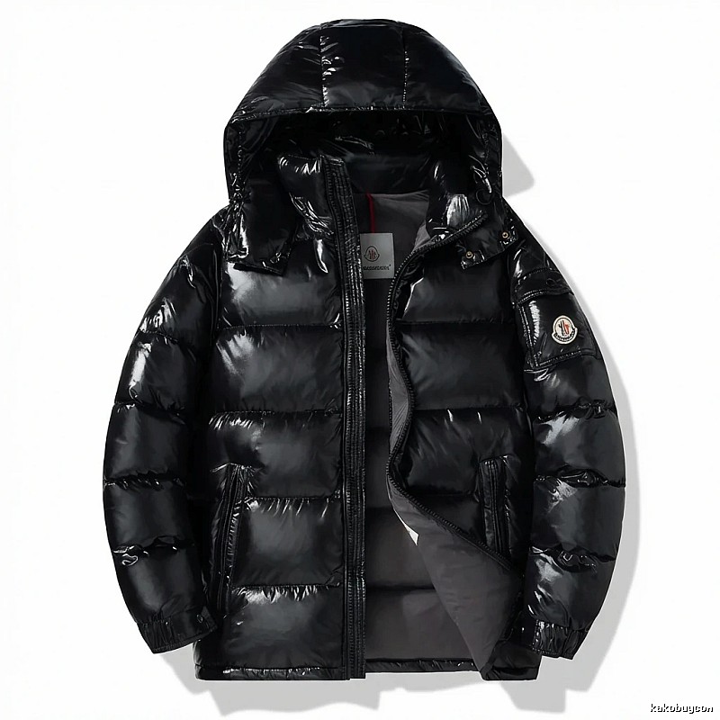 Moncler black stylish down jacket