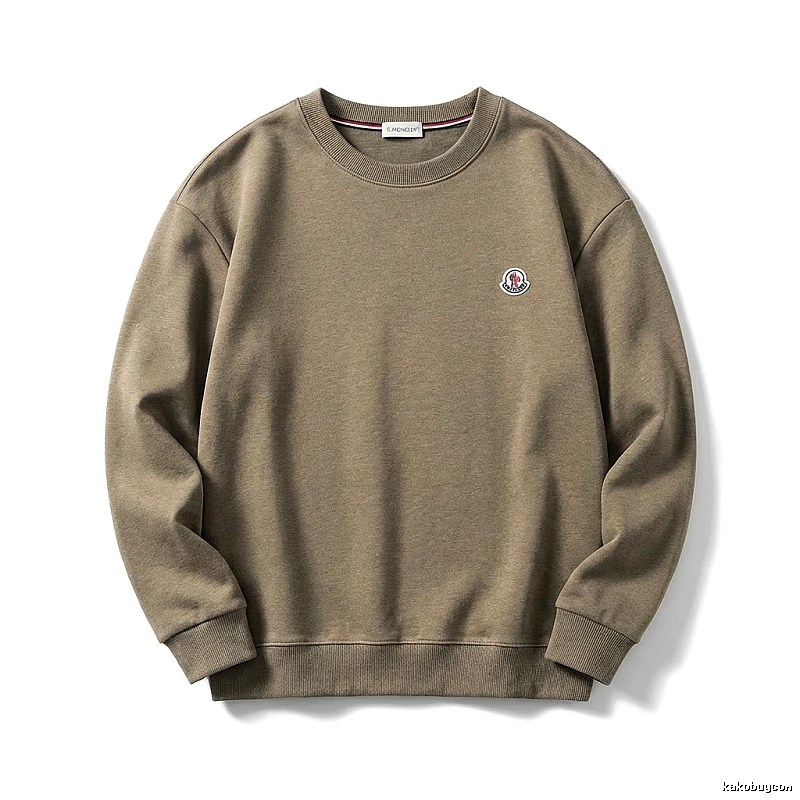 Moncler Crewneck Simple Style Sweatshirt (Khaki)