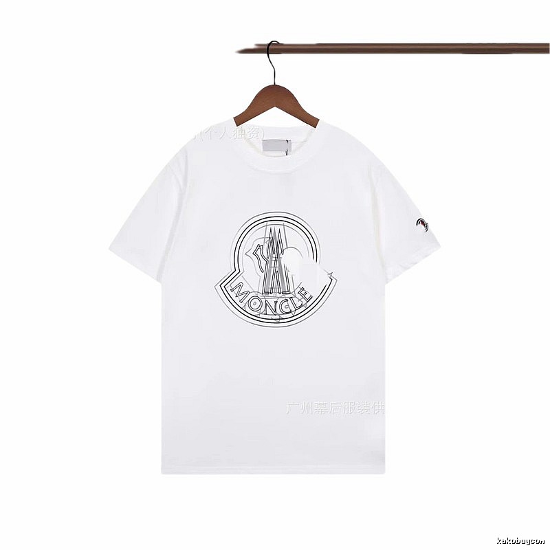Moncler Large Logo Trendy Style White Short-sleeve T-shirt