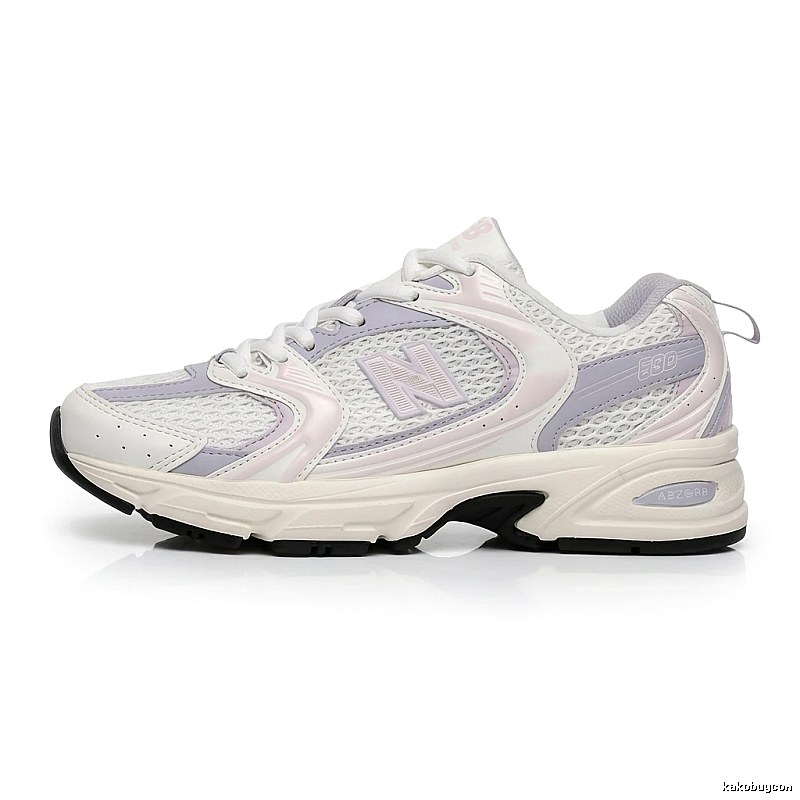 New Balance 530 Retro Style White and Pink Sneakers