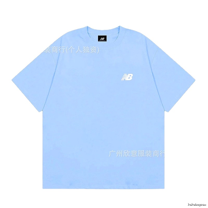 New Balance Classic Minimalist Style Light Blue Short-sleeve T-shirt